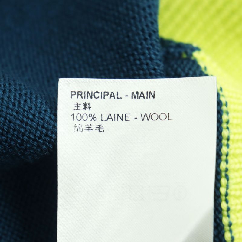 Louis Vuitton 22AW Hnn02w 100% Wool LV Logo Stitch High Gauge Crew Neck Bicolor