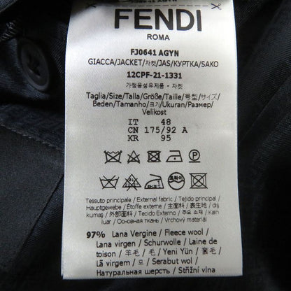 Fendi 2021 Fj0641 Double-breasted Gabardine Blazer Single Tailored Jacket