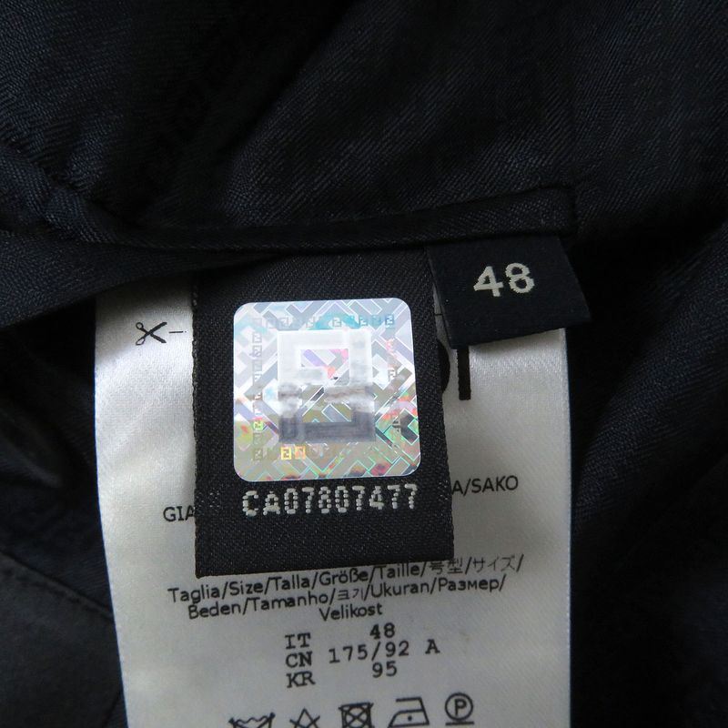 Fendi 2021 Fj0641 Double-breasted Gabardine Blazer Single Tailored Jacket