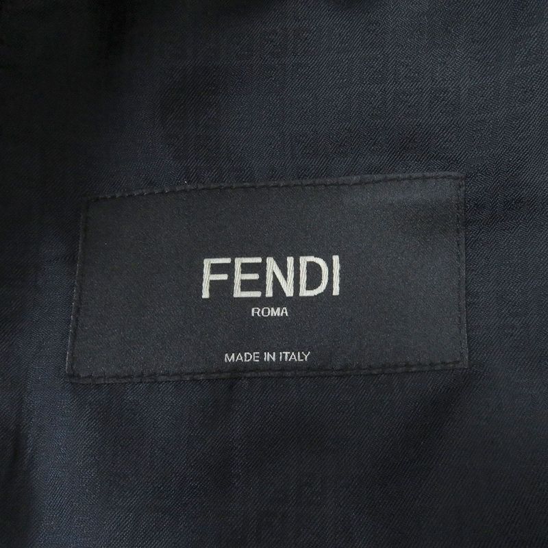 Fendi 2021 Fj0641 Double-breasted Gabardine Blazer Single Tailored Jacket