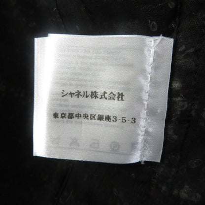 CHANEL P41820 P41816 100% Silk Lining Tweed Jacket + Skirt 2-piece Set With