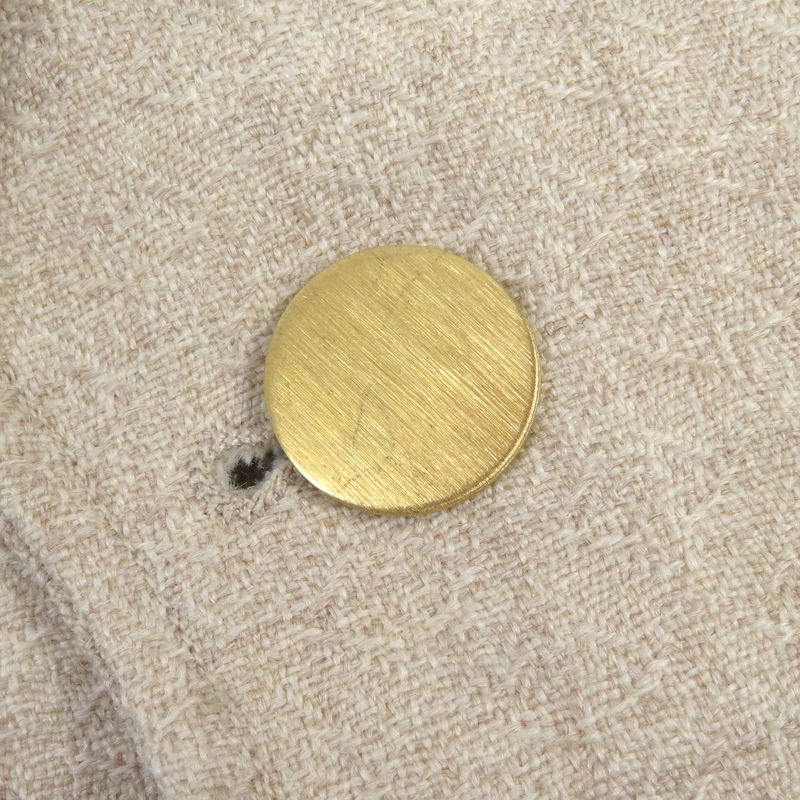 Gucci 623122 Wool Woven Pattern Wide Lapel Gold Button Single Bleather Tailored