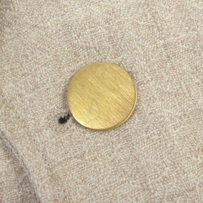 Gucci 623122 Wool Woven Pattern Wide Lapel Gold Button Single Bleather Tailored