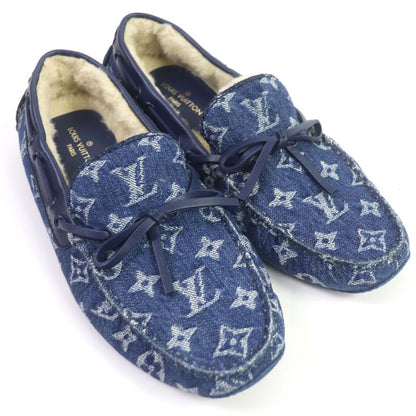Louis Vuitton 2020 Arizona Line Monogram Denim Lined Mouton Moccasin Loafers