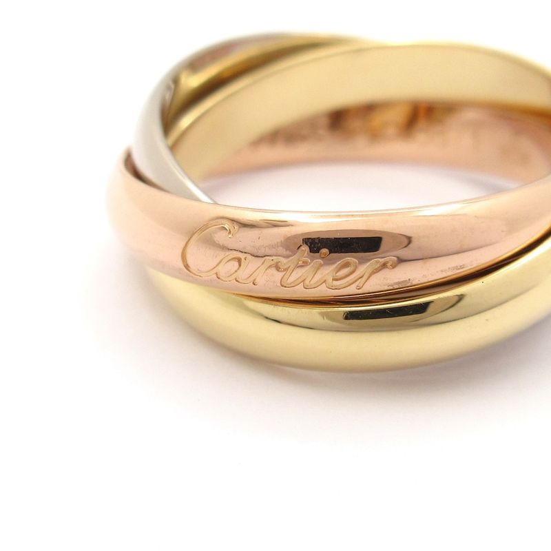 Cartier Ring 55 Trinity B4052755 18K Three-color