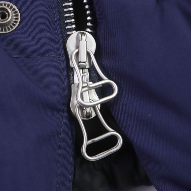 Gucci 598728 Ggmonogram Cut Line Hooded WZIP Down Jacket Orange Navy 46 Made In