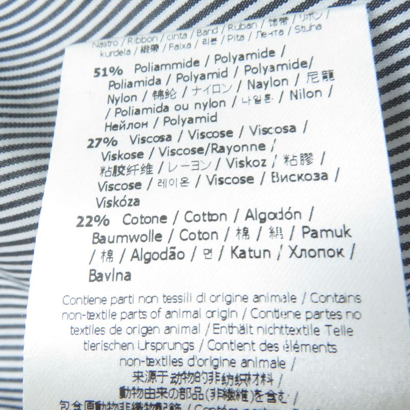 Fendi 2020 Wide Sleeve Striped Long Sleeve Shirt With Lace Black Gray 36 Made