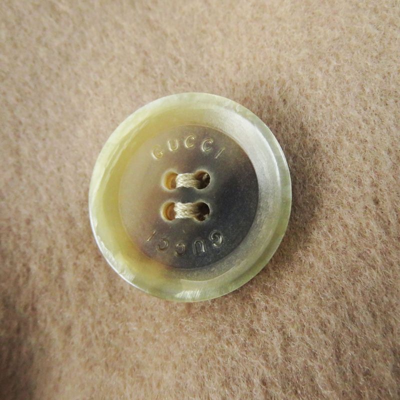 Gucci 2019 325072 100% Wool Double Breasted Jacket/coat Beige 36 Made In Italy