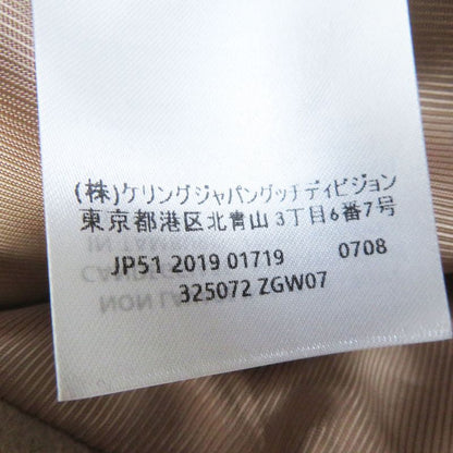 Gucci 2019 325072 100% Wool Double Breasted Jacket/coat Beige 36 Made In Italy