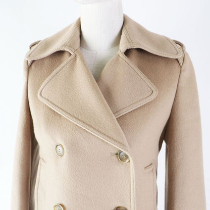 Gucci 2019 325072 100% Wool Double Breasted Jacket/coat Beige 36 Made In Italy