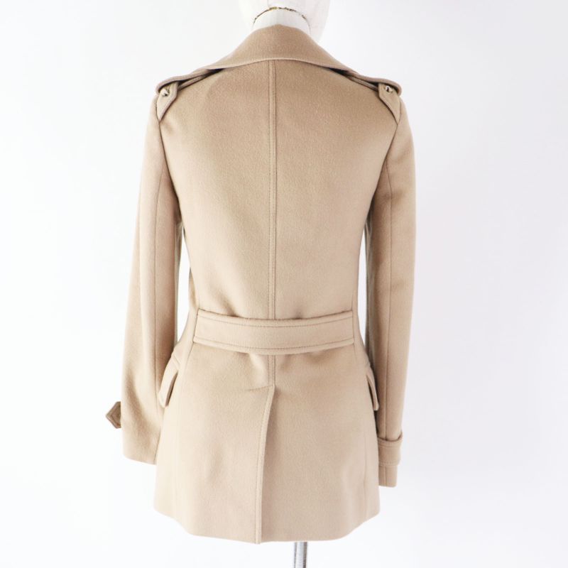 Gucci 2019 325072 100% Wool Double Breasted Jacket/coat Beige 36 Made In Italy