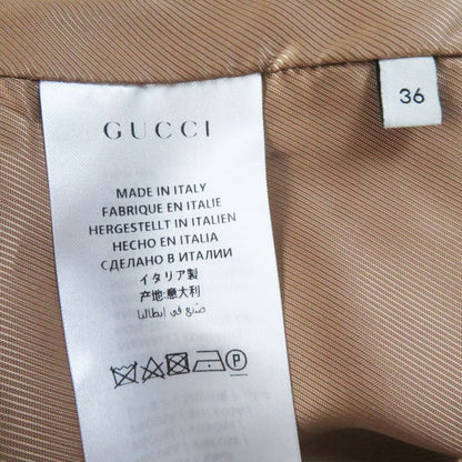 Gucci 2019 325072 100% Wool Double Breasted Jacket/coat Beige 36 Made In Italy