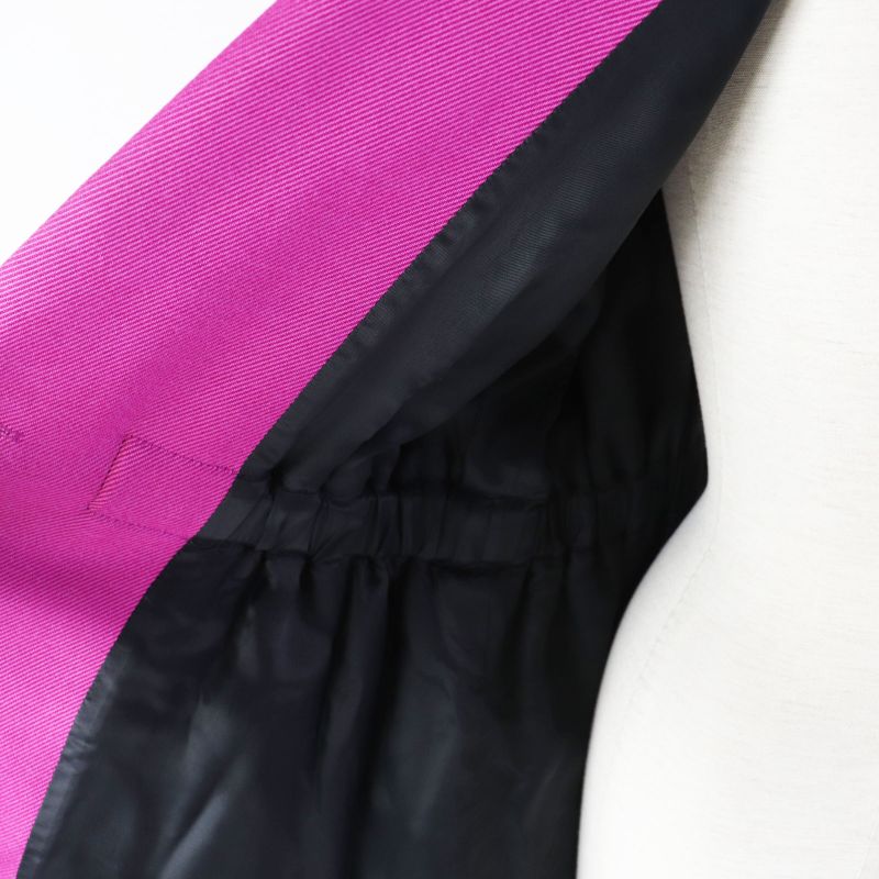 Louis Vuitton 18AW Silk Blend Beautiful Silhouette Belted Coat Purple 38 With