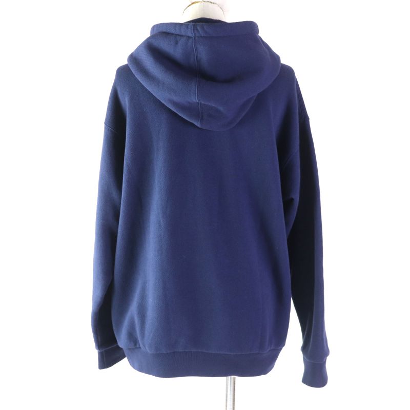 Gucci 23SS 717427 100% Cotton Interlocking G WOOF Print Pullover Hoodie Navy XS