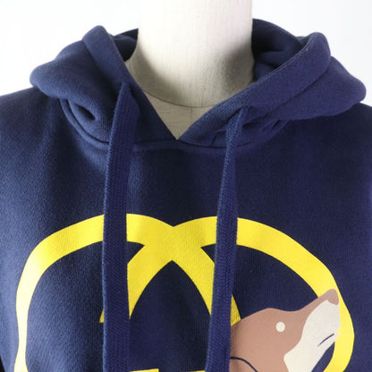Gucci 23SS 717427 100% Cotton Interlocking G WOOF Print Pullover Hoodie Navy XS