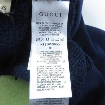 Gucci 23SS 717427 100% Cotton Interlocking G WOOF Print Pullover Hoodie Navy XS