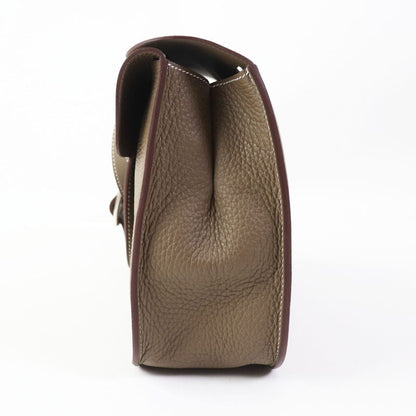 Hermes Arsan 31 Etoupe Silver Hardware Taurillon Clemence Shoulder Bag With Box