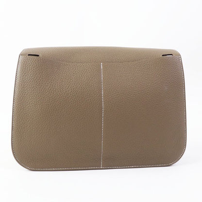 Hermes Arsan 31 Etoupe Silver Hardware Taurillon Clemence Shoulder Bag With Box