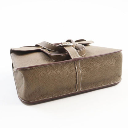 Hermes Arsan 31 Etoupe Silver Hardware Taurillon Clemence Shoulder Bag With Box