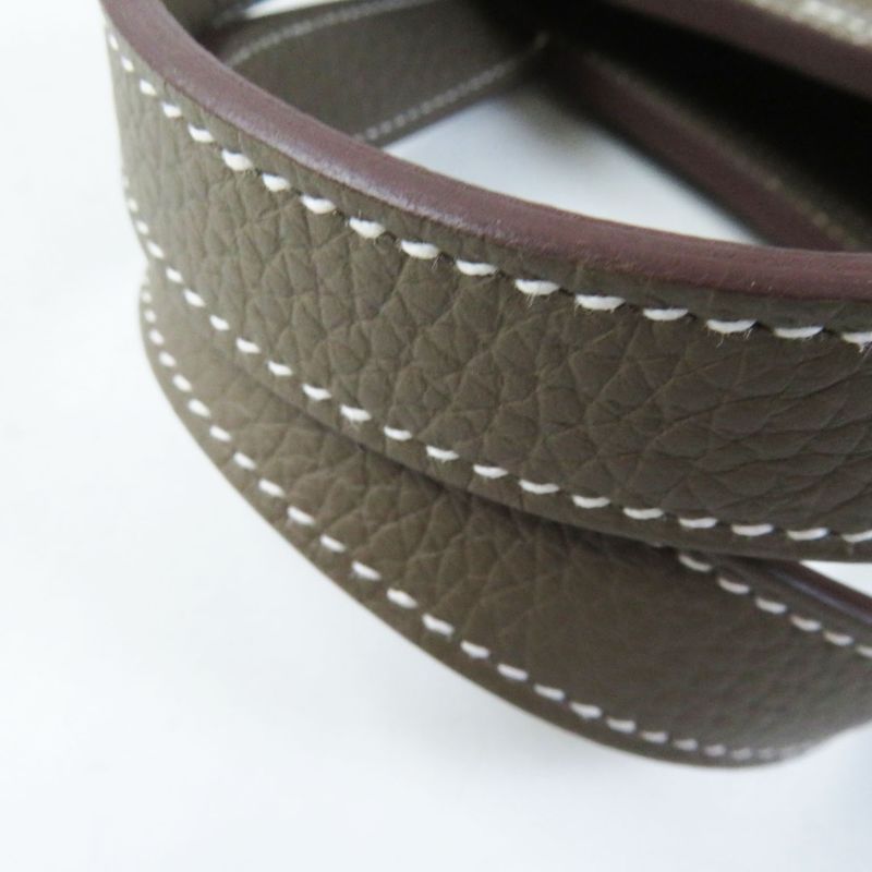 Hermes Arsan 31 Etoupe Silver Hardware Taurillon Clemence Shoulder Bag With Box