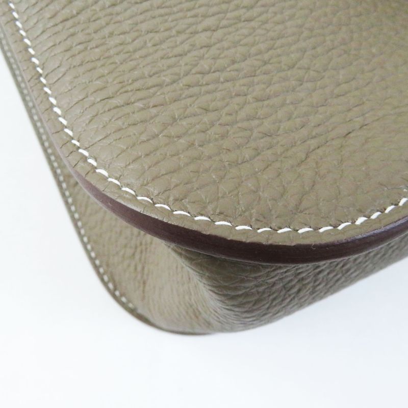 Hermes Arsan 31 Etoupe Silver Hardware Taurillon Clemence Shoulder Bag With Box