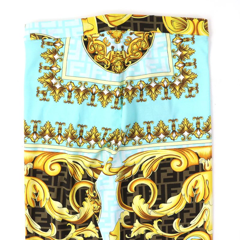 Fendi Versace Fendi Versace 22SS 1004962 Fendace Baroque Leggings Spats