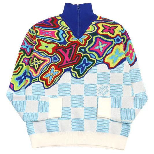 Louis Vuitton 21SS Hkn79w Distorted Monogram Damier Half-zip High Neck Light