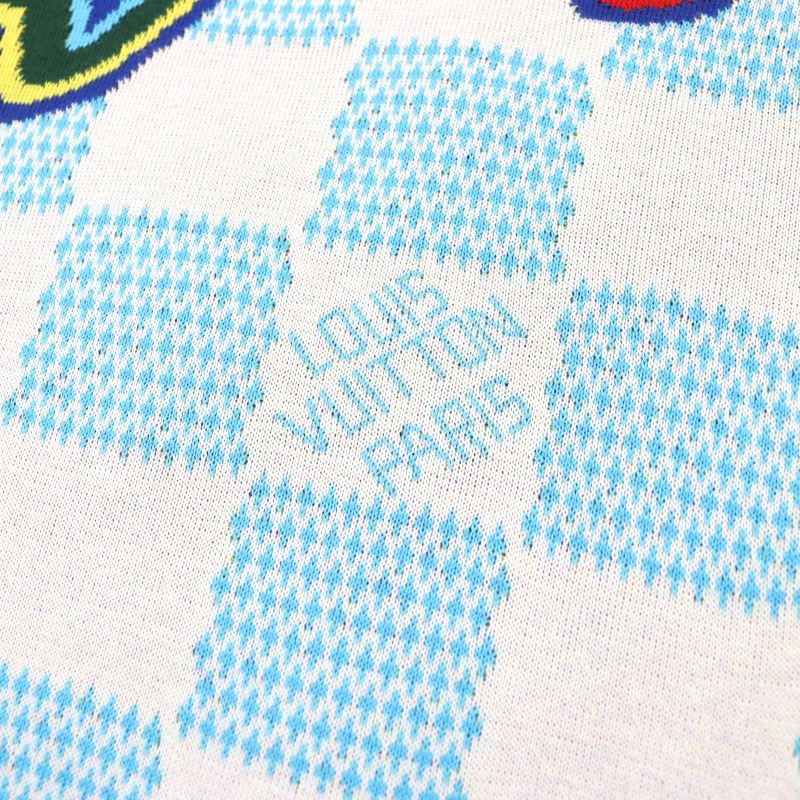 Louis Vuitton 21SS Hkn79w Distorted Monogram Damier Half-zip High Neck Light