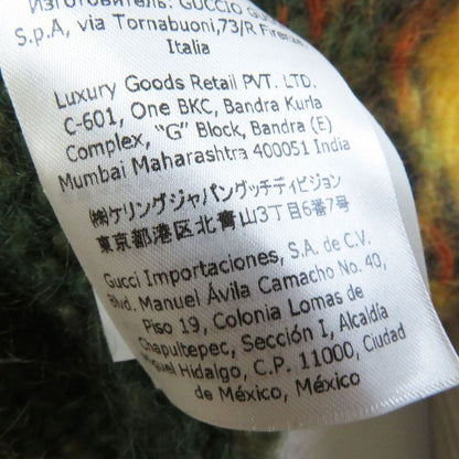 Gucci North Face 671690 Mohair Long Sleeve Jacquard Sweater W/logo Embroidery/kn