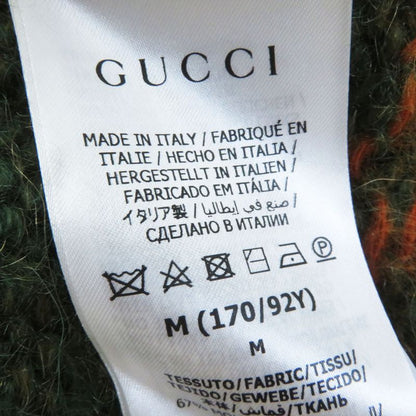 Gucci North Face 671690 Mohair Long Sleeve Jacquard Sweater W/logo Embroidery/kn