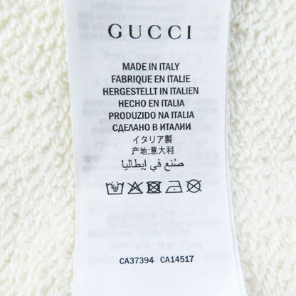 Gucci 19AW 469251 100% Cotton Hoodie With Front Print Ivory XS Made In Italy