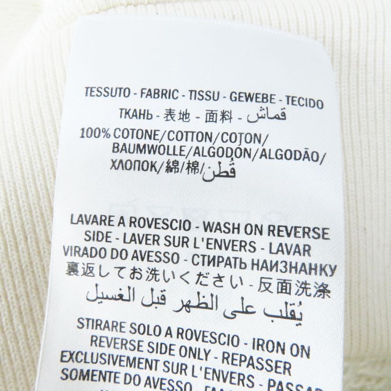 Gucci 19AW 469251 100% Cotton Hoodie With Front Print Ivory XS Made In Italy