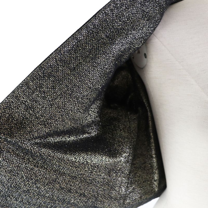 CHANEL P44726 5'' Sleeve Collarless Jacket With Gold Coco Mark Plate Lining