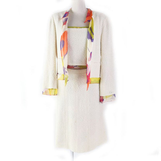 CHANEL Vintage 00T P15633 Vintage 3-piece Setup Ivory X Multi 40 Made In