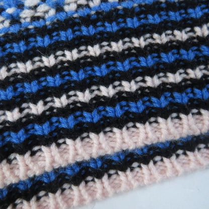 Fendi 18 Fzy731 Wool Cashmere FF Logo/zucca Pattern Knit Hoodie Blue White 38