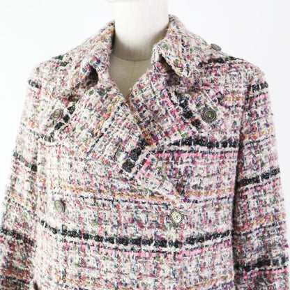 CHANEL 05A P26908 Wool Mohair Tweed Jacket With Coco Mark Buttons Multi 40