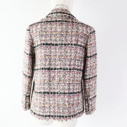 CHANEL 05A P26908 Wool Mohair Tweed Jacket With Coco Mark Buttons Multi 40