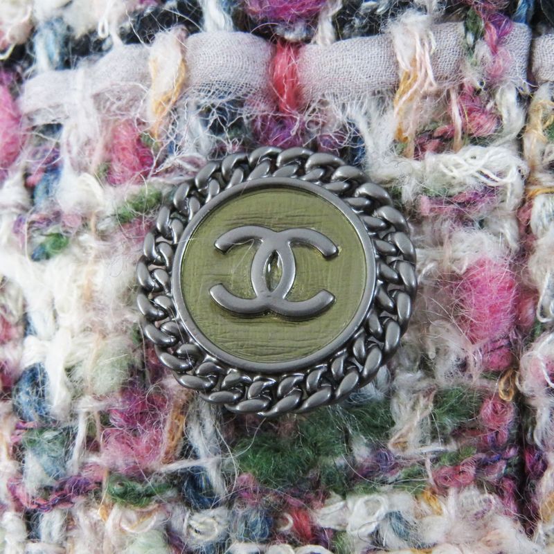 CHANEL 05A P26908 Wool Mohair Tweed Jacket With Coco Mark Buttons Multi 40