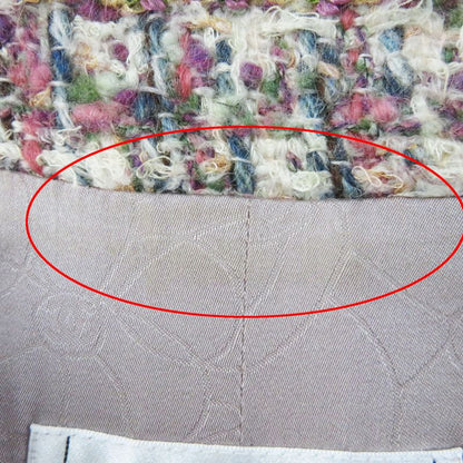 CHANEL 05A P26908 Wool Mohair Tweed Jacket With Coco Mark Buttons Multi 40