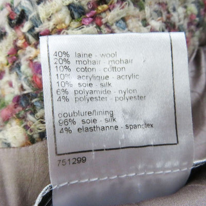 CHANEL 05A P26908 Wool Mohair Tweed Jacket With Coco Mark Buttons Multi 40