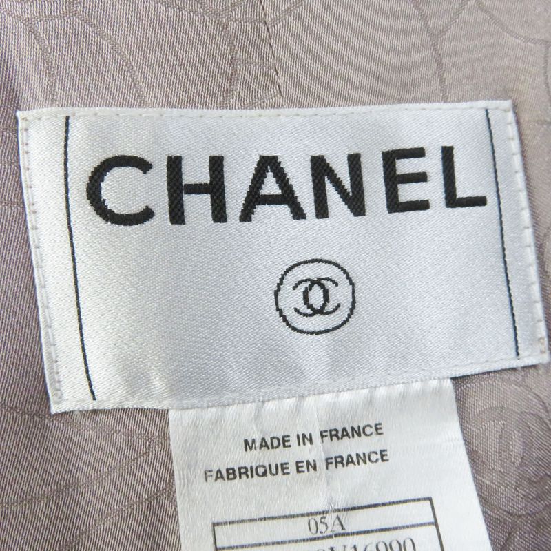 CHANEL 05A P26908 Wool Mohair Tweed Jacket With Coco Mark Buttons Multi 40