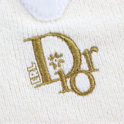 DIOR Homme ERL 23SS 313m657at498 Rabbit Patch Pile Knit With Logo Stitch Ivory