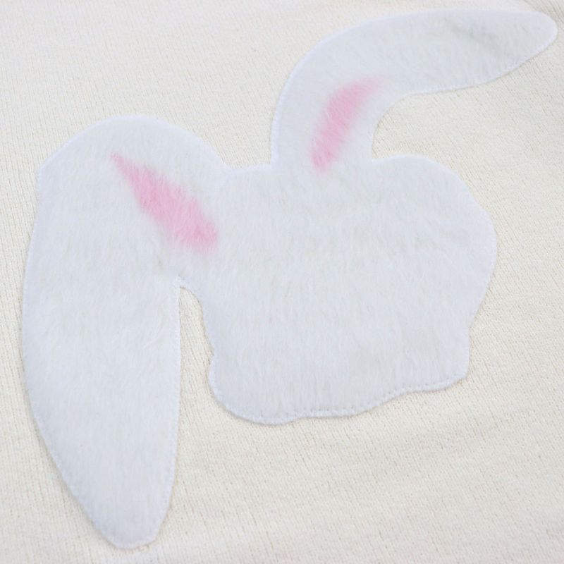 DIOR Homme ERL 23SS 313m657at498 Rabbit Patch Pile Knit With Logo Stitch Ivory