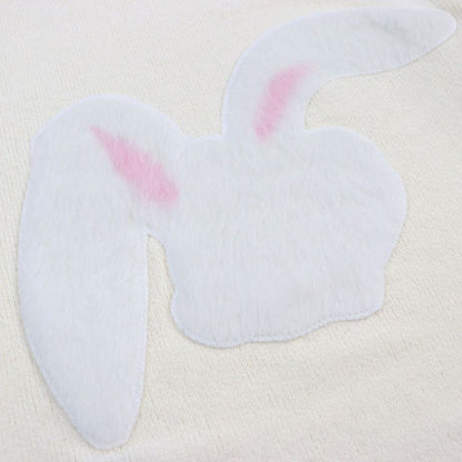 DIOR Homme ERL 23SS 313m657at498 Rabbit Patch Pile Knit With Logo Stitch Ivory