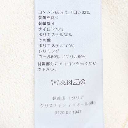 DIOR Homme ERL 23SS 313m657at498 Rabbit Patch Pile Knit With Logo Stitch Ivory