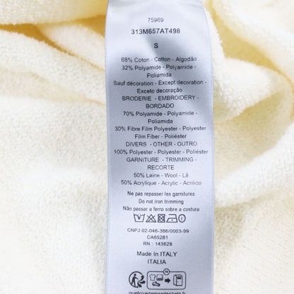 DIOR Homme ERL 23SS 313m657at498 Rabbit Patch Pile Knit With Logo Stitch Ivory