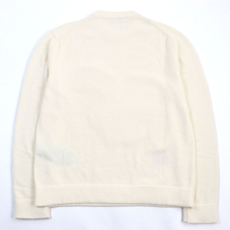 DIOR Homme ERL 23SS 313m657at498 Rabbit Patch Pile Knit With Logo Stitch Ivory
