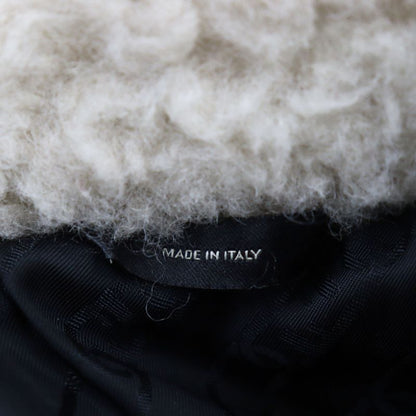 Fendi 2022 Fw1163 Leather Trimmed Cotton Filled Wool Alpaca Blouson Beige Brown