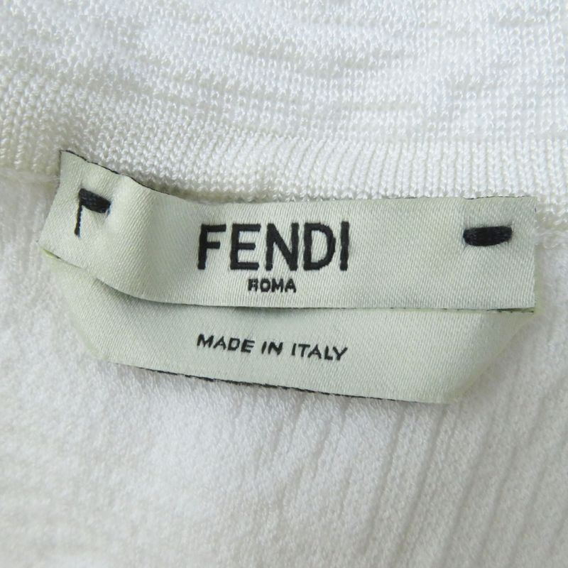Fendi 20 Fzd880 Embossed/furled Weave Short Sleeves/short Length All-in-one