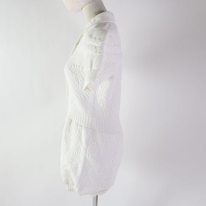 Fendi 20 Fzd880 Embossed/furled Weave Short Sleeves/short Length All-in-one